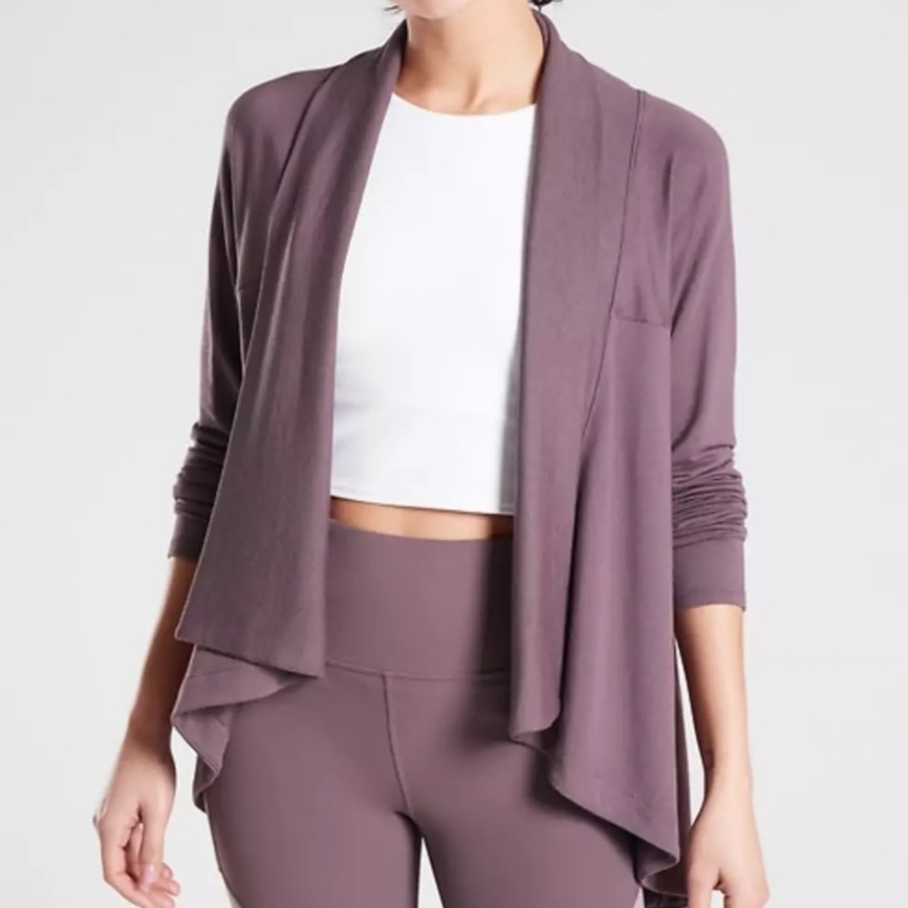 Athleta Nirvana Wear Two Ways Wrap cardigan SZ M